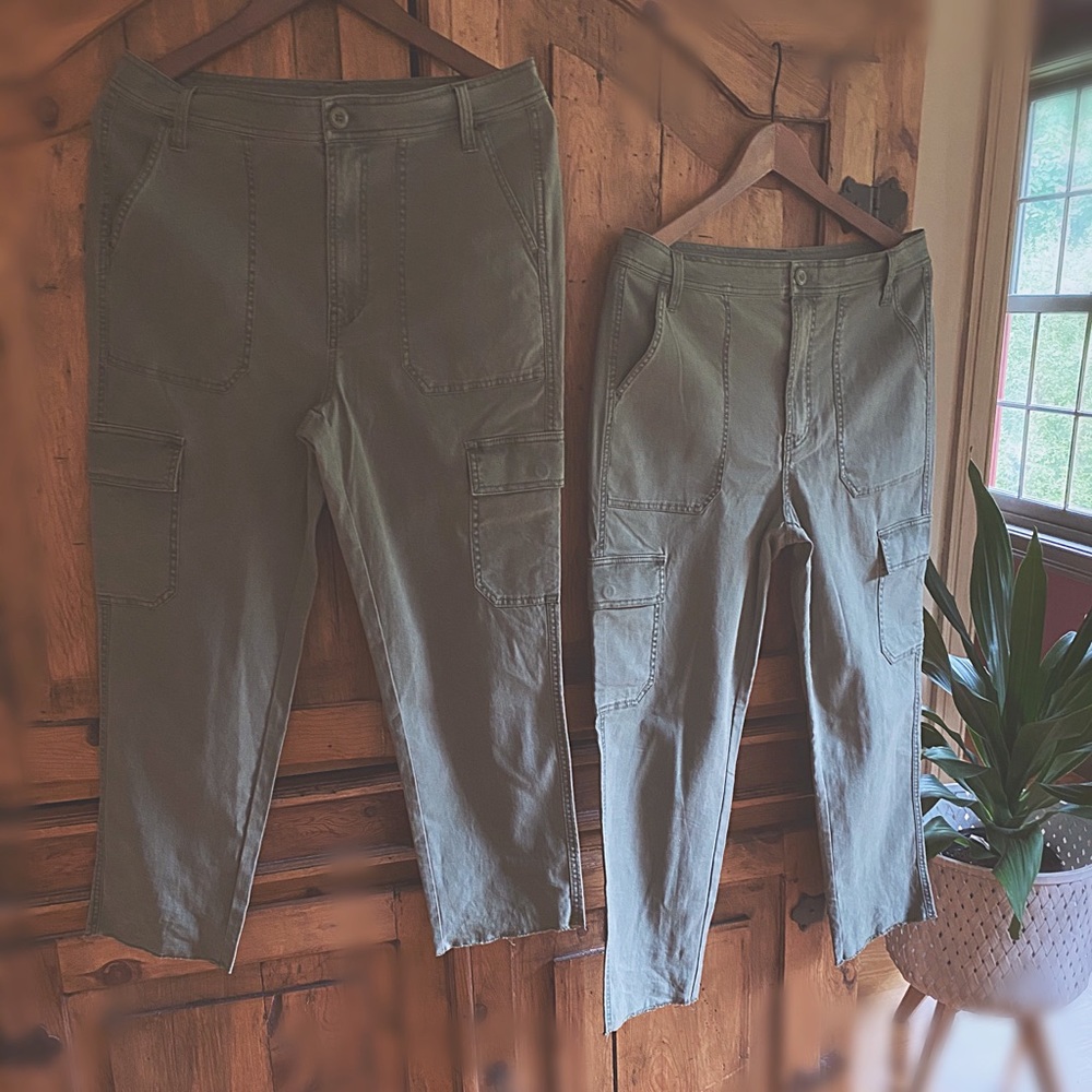 Caro Pants Army Green Raw Hem - Picture 10 of 16